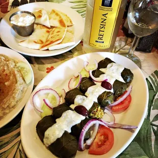 Dolmades @ JK&apos;s Greek. Get both styles: meat and vegetarian.