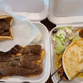 Gyro & Chicken Souvlaki Plate