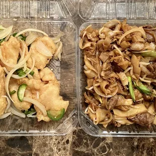 Salt &amp; Pepper Fish Filet and Beef Chow Fun from the 1st visit