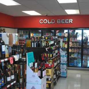 A small shop but, a respectable selection of beers and wines