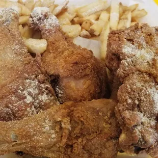 5-piece chicken and fries.