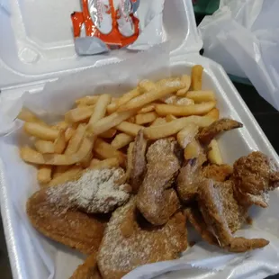 Wings and fries