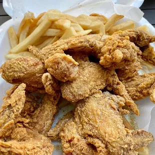Chicken Wangs &amp; Fries