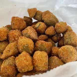 Fried okra was very good.
