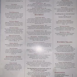 Food menu