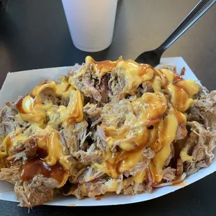 Pulled pork nachos