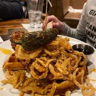 Chicken and waffles