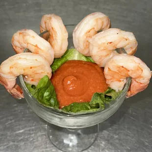 Shrimp cocktail with homemade cocktail sauce