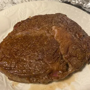 seared in well preheated cast iron and 6 minutes in 400 degree oven