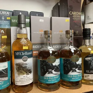 a variety of different types of alcohol