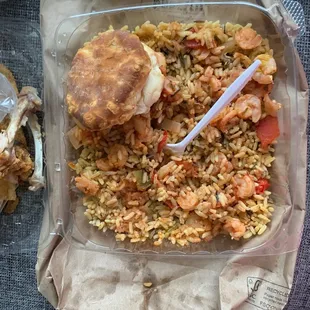 Shrimp South Louisiana with Rice Homemade Banana Pudding