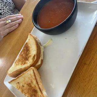 Grilled Cheese and Tomato Basil Soup