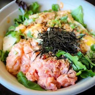 Salmon and tuna bowl