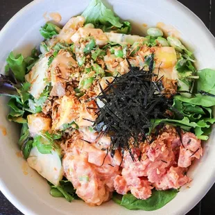 Salmon and tuna bowl