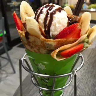 8. Matcha Chocolate Truffle Crepe