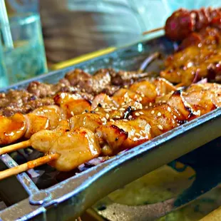 Teriyaki Chicken Thigh (3 skewers) Chinese cumin Beef Yakitori (3 skewers)