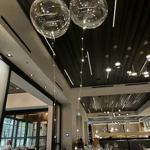 Birthday Balloon wrapped with lights