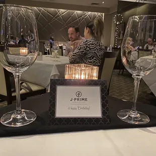 Birthday card on the table