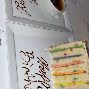 Confetti Cake and Creme Brulee