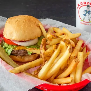  a burger and fries