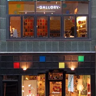 Storefront view of J.R Kortman Center for Design &amp; Kortman Gallery (upstairs)