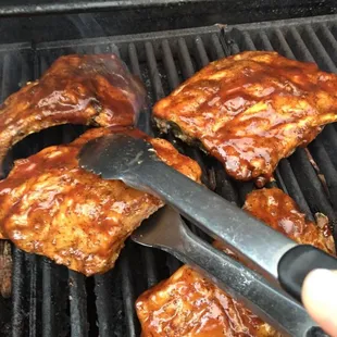 ribs on the grill
