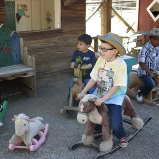These rocking horses were popular with all of the boys!