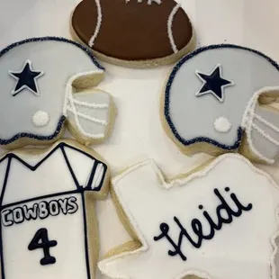 Dallas Cowboys Iced Sugar Cookies for Cowboys watch party! HUGE HIT!