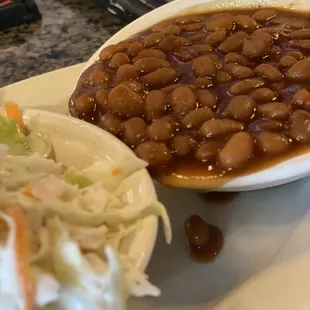 Cole Slaw.  Baked Beans