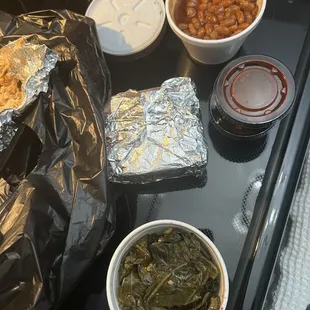 Collard Greens and Baked Beans