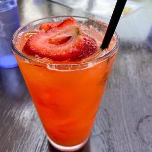 Strawberry Sunset Cocktail