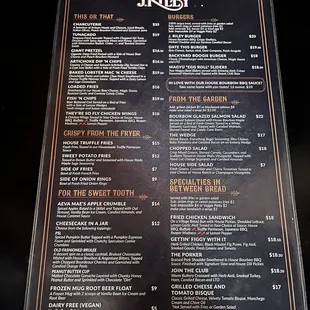 The Food Menu