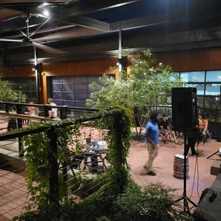 a group of people playing music