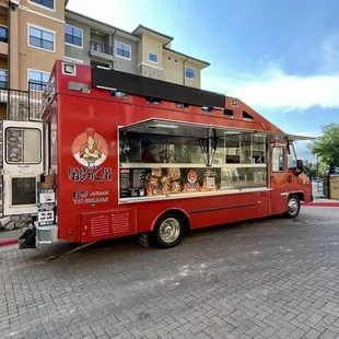 a red food truck