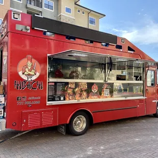 a red food truck