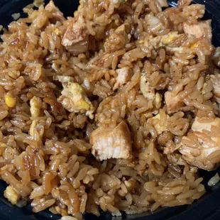 Soy sauce with some chicken cubes and mushy rice added.  :(