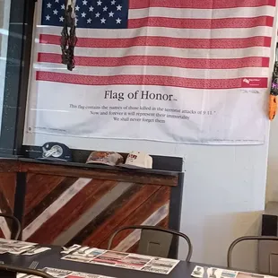9-11 memorial flag