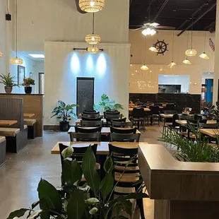 interior, sushi and sashimi