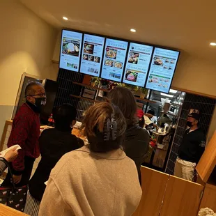 customers at the counter