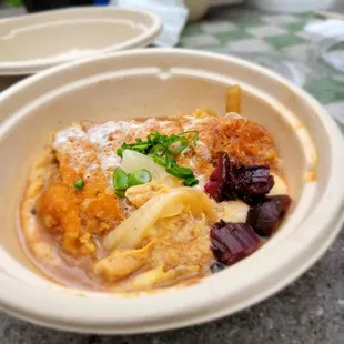 Katsu don/pork loin cutlet bowl fron Tonkatsu Kagura. Fantastic pork.