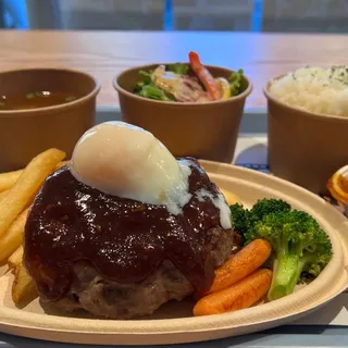 FK-01. Teritama Trokeru-Wagyu Hamburg Steak Plate Combo