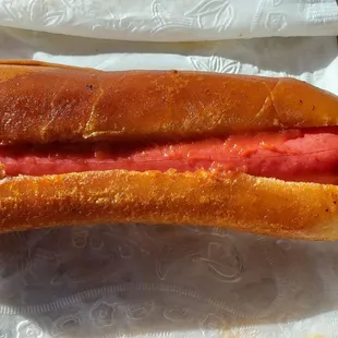 Simple perfection with toasted bun!  Non-tradionailst of the "NC All-the-way", just cheese and ketchup...Yum!