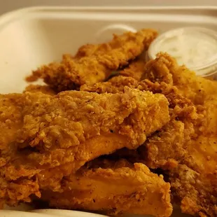 Chickin' fried mushrooms ($10). Not bad, not amazing. Made w/local lion's mane mushrooms.