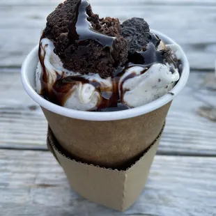 Triple Chocolate Soyclone. Would be so much better if made with oatmilk instead of soy.