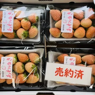 White strawberries