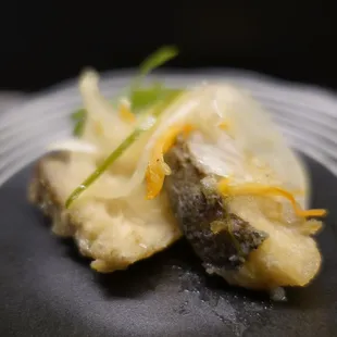 a closeup of a plate of food