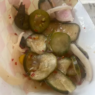 Cucumber salad - very spicy