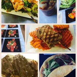 5 course wedding with apps, salads, entrees, and desserts