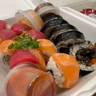 Galaxy Roll and Salmon Skin Roll