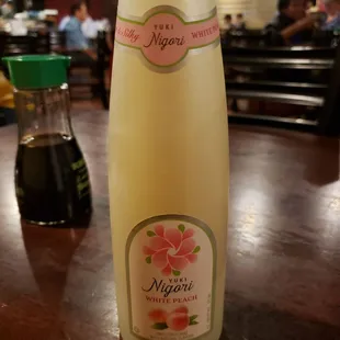 White peach sake (unfiltered)